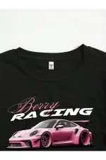 Unisex Racing Car Printed Oversize T-Shirt