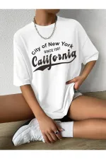 California Printed Oversized T-shirt