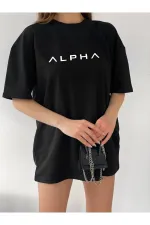 Unisex Printed Detailed Relaxed Cut Oversize T-shirt