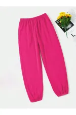 Pantalon de survêtement basique en coton peigné