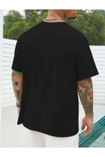 DIKEY Baskı Siyah Owersize T-shirt