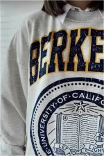 Kadın Gri Berkeley Baskılı Sweatshirt