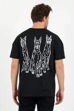 Köpek Desenli Oversize T-shirt