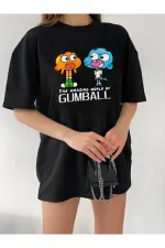 Unisex Relaxed Cut Gumball Character Oversize T-shirt