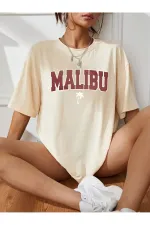 T-shirt oversize à imprimé floral Malibu pour femme T-shirt oversize à imprimé floral Malibu pour femme