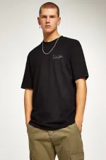 Unisex Cool Dude Baskılı Oversize Penye T-shirt Tişört