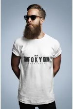 Oversize Baskılı Beyaz Tshirt