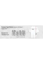 Beyaz Unisex Sevimli Minik Kedi Baskılı Pamuk Bisiklet Yaka Boyfriend Örme Oversize T-Shirt