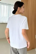White Vintage Printed Oversized T-shirt