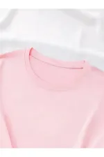 Unisex Papatya Desenli Baskılı Oversize Tişört