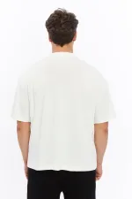 Oversize Hey It's Me Baskılı Gri Tshirt