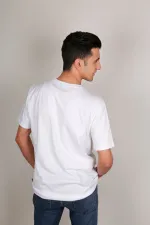 WHITE CREW NECK T-SHIRT
