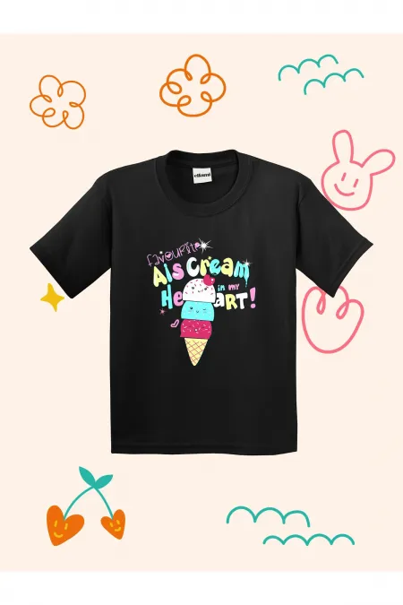 Kids' T-shirt with Favorite Ice Cream Design