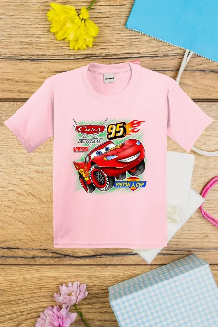 T-shirt imprimé Cars Lightning McQueen pour enfant