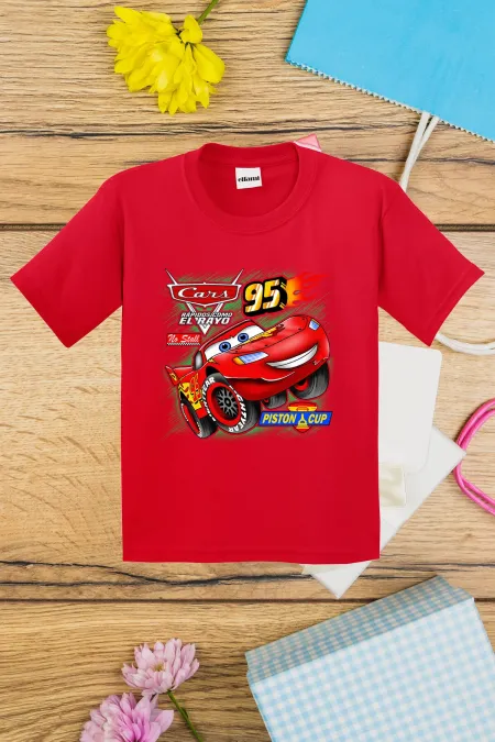 T-shirt imprimé Cars Lightning McQueen pour enfant