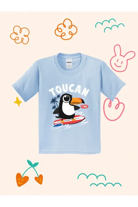 Toucan Time Design Printed Kids T-shirt