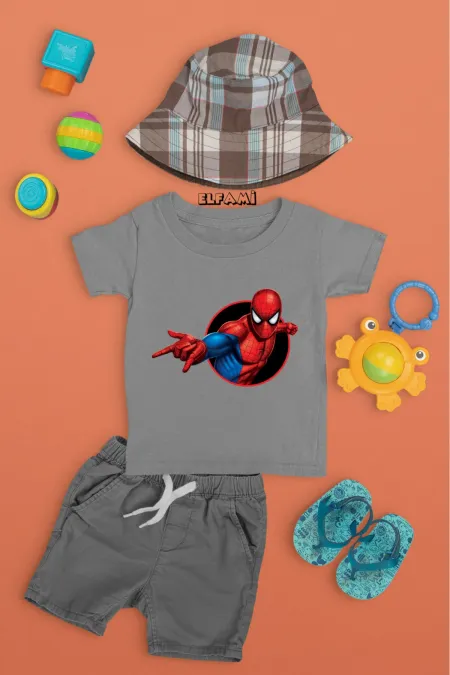 T-shirt imprimé Spider-Man pour fille/garçon