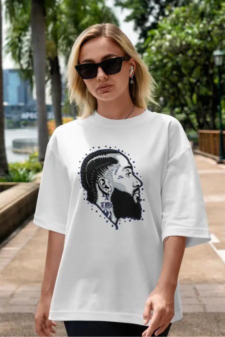 PROLTFIC Unisex Men's/Women's Custom Printed Oversize Cotton Crew Neck T-Shirt