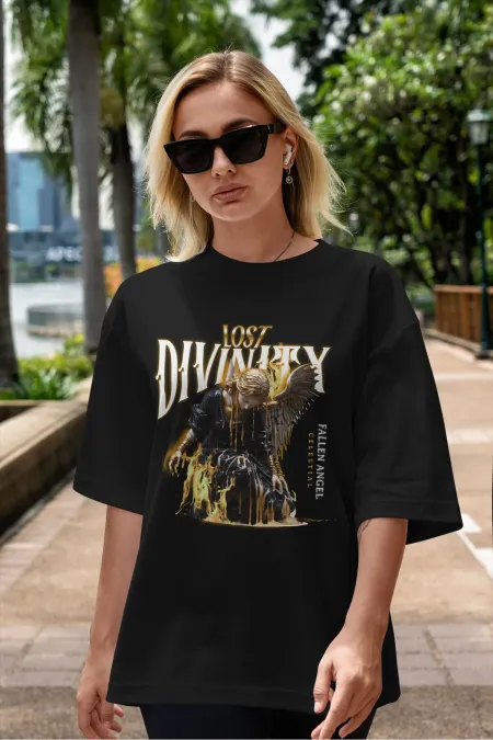 Unisex Men's/Women's FALLEN ANGEL Oversize Cotton Designer T-shirt