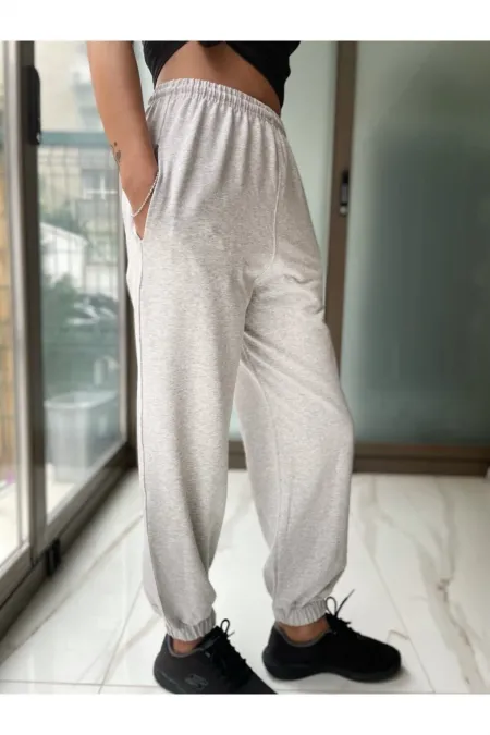 Unisex Elastik Bel Joggers Pantolon Eşofman Altı