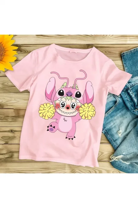 LABUBU ANGEL PRINTED OVERSIZED CHILDREN'S T-SHIRT