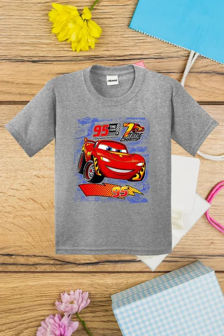 T-shirt imprimé Lightning McQueen pour enfants