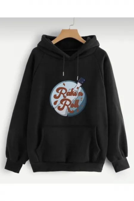 Rakın Roll Baskılı Sweatshirt