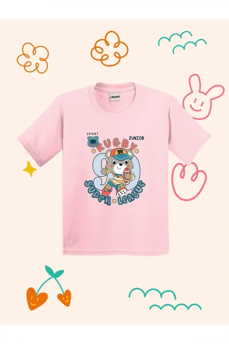 Rugby League Design Printed Kids T-shirt