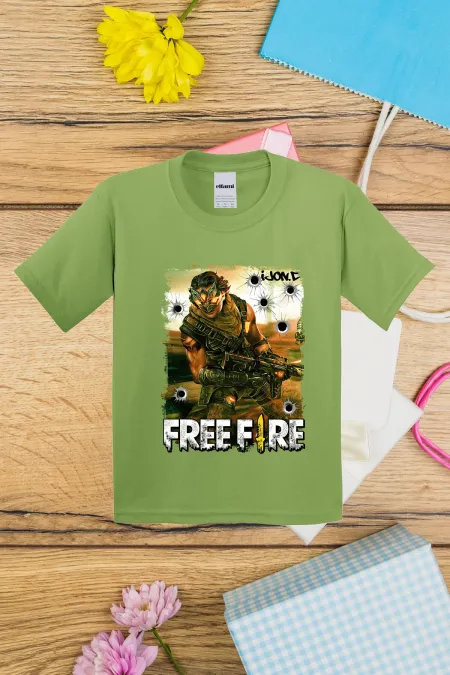 T-shirt imprimé pour enfants avec motif FreeFire
