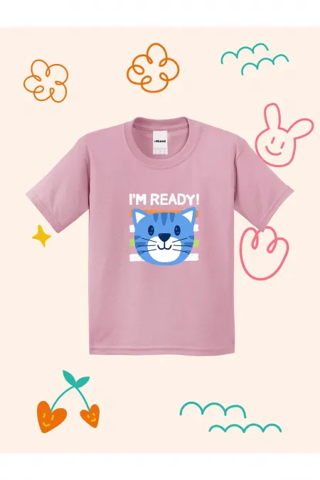 Cute Cat Print Kids T-shirt