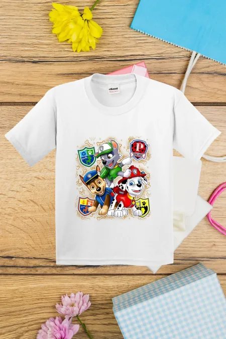 T-shirt imprimé pour enfants de l'équipe de sauvetage de la Pat' Patrouille