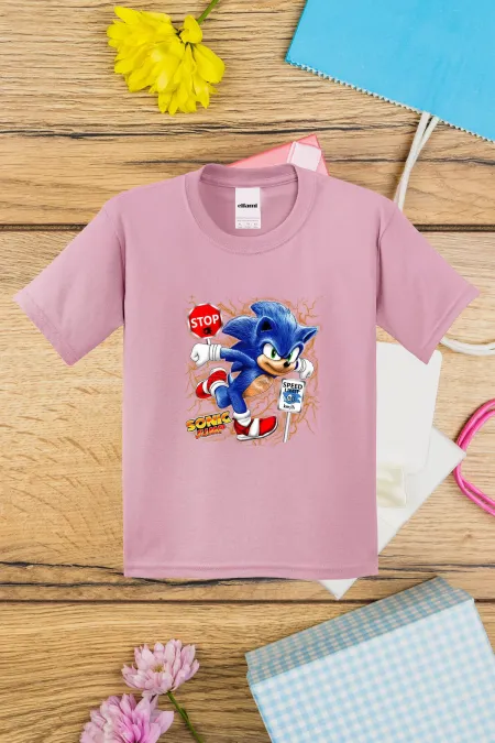 T-shirt imprimé Sonic Jump pour enfants