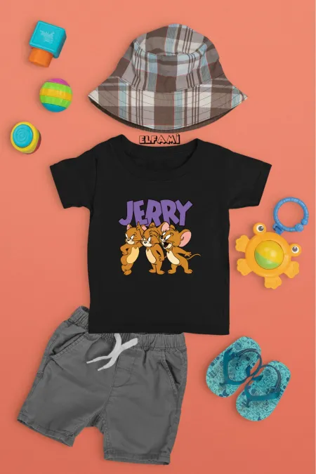 T-shirt imprimé Jerry Detail pour filles/garçons