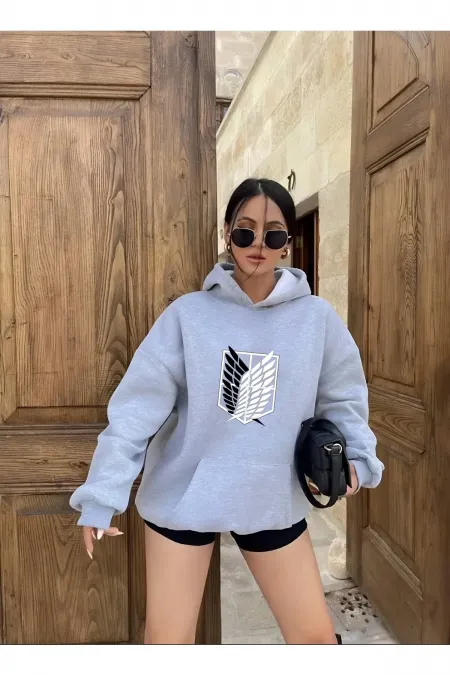 TITAN PRINTED HOODED SWEATSHIRT