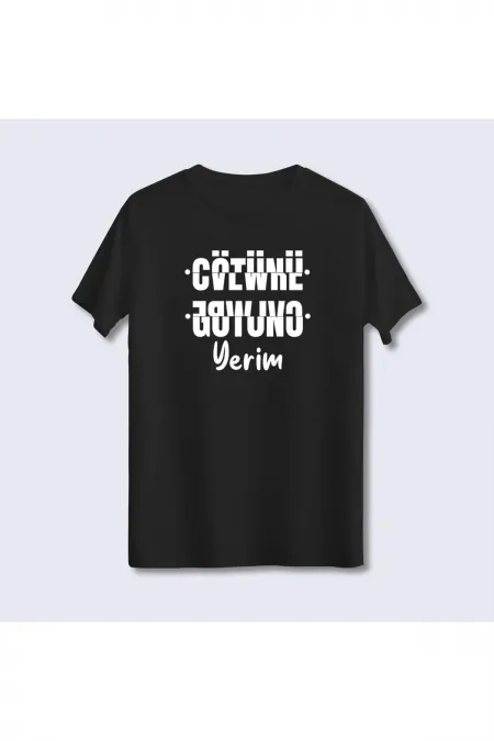 Espiri Secret Text Folded Oversize T-Shirt