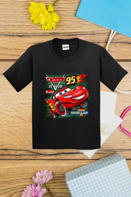 T-shirt imprimé Cars Lightning McQueen pour enfant
