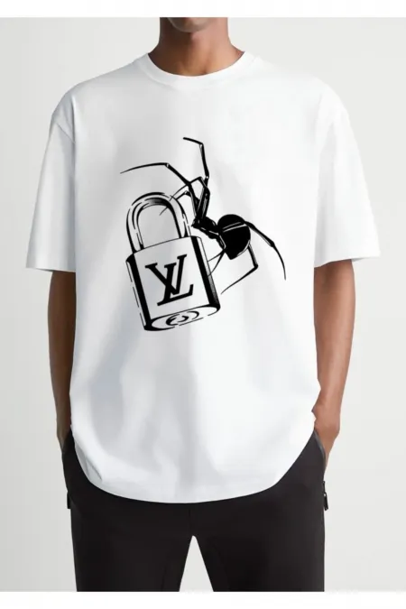 Oversized Printed White T-shirt
