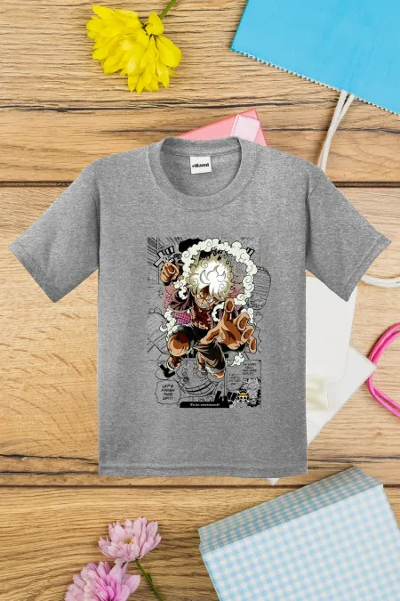 T-shirt imprimé One Piece Anime pour enfants