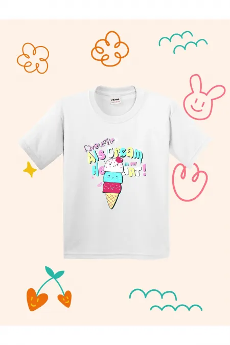 Favorite Ice Cream Designed Kids T-shirt