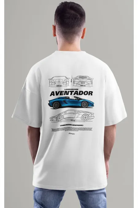 Unisex Men/Women AVENTADOR S Colorful Custom Printed Oversize Cotton Crew Neck T-Shirt T-Shirt
