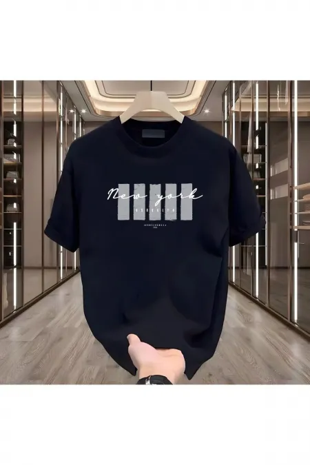 New York X Printed Black T-shirt