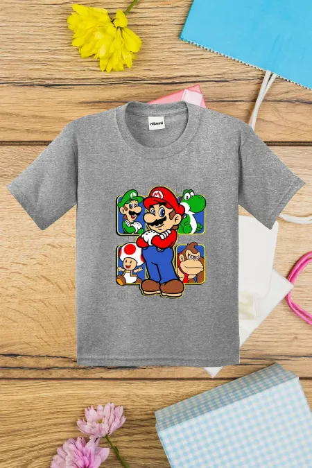 T-shirt imprimé Super Mario pour enfants