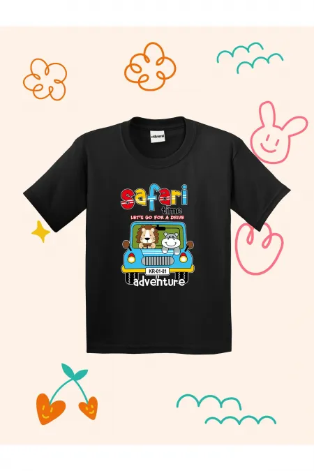 Safari Time Design Printed Kids T-shirt