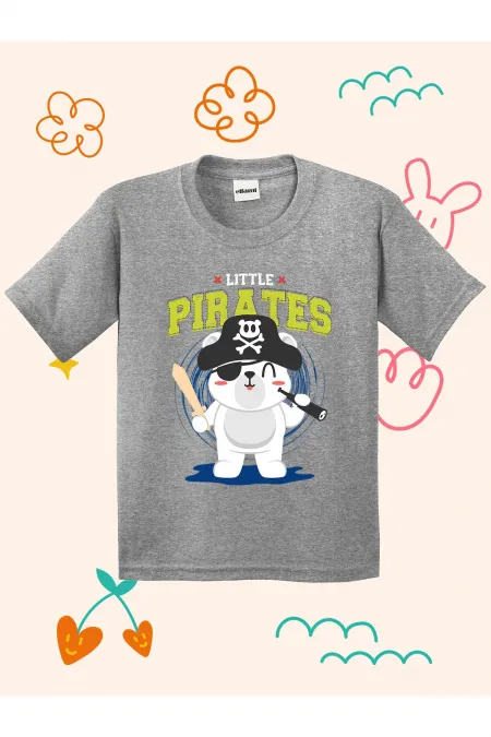 Little Pirate Puppy Print Kids T-shirt
