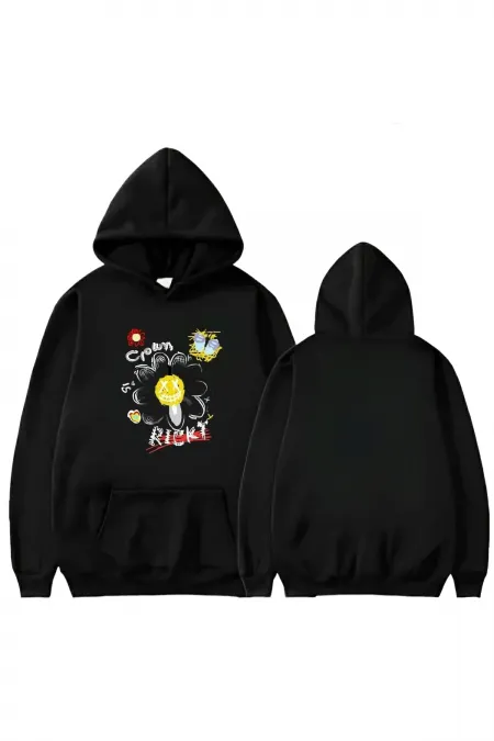 PRINTED HOODED SWEATSHIRT