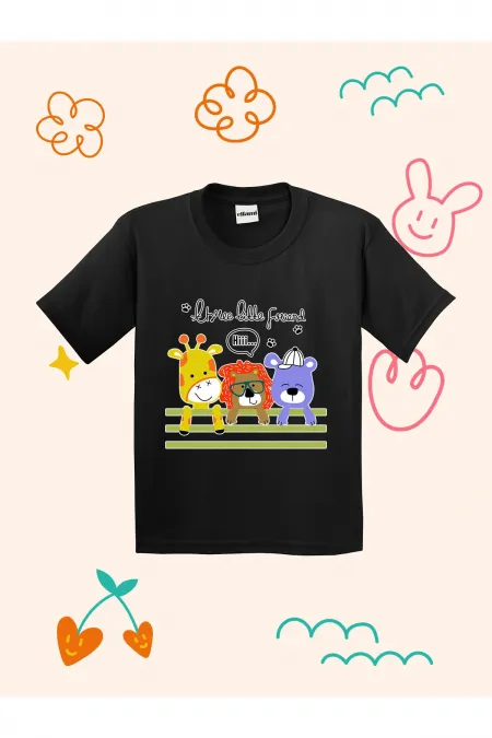 Three Little Friends themed kids' t-shirt