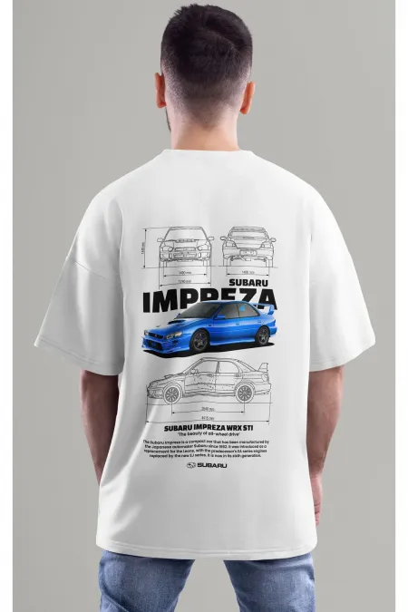Unisex Men/Women SUBARU IMPREZA Colorful Custom Printed Oversize Cotton Crew Neck T-Shirt T-Shirt