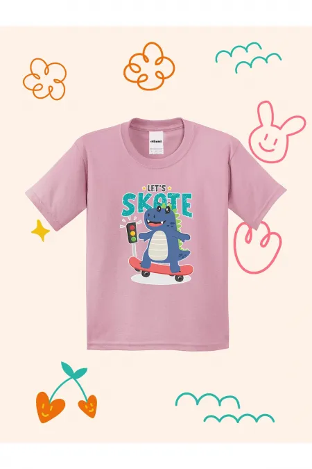 Lets Skate Printed Kids T-shirt