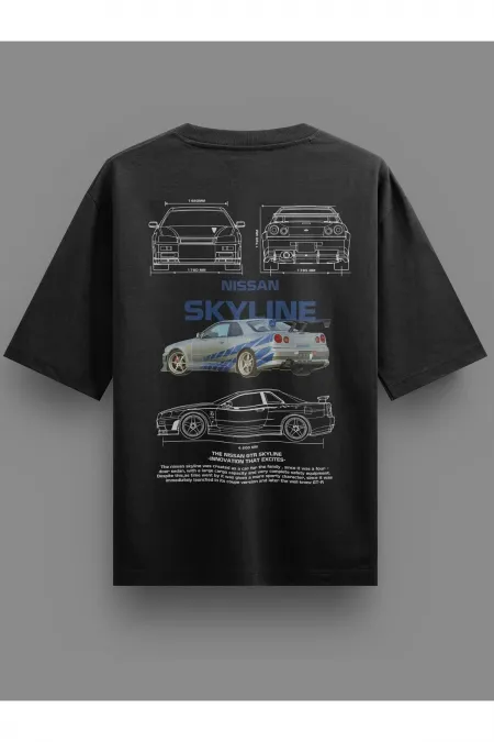 Nissan Skyline Oversize Tshirt Black Unisex
