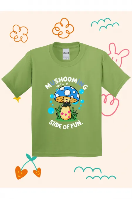 Mushroom Print Kids T-shirt